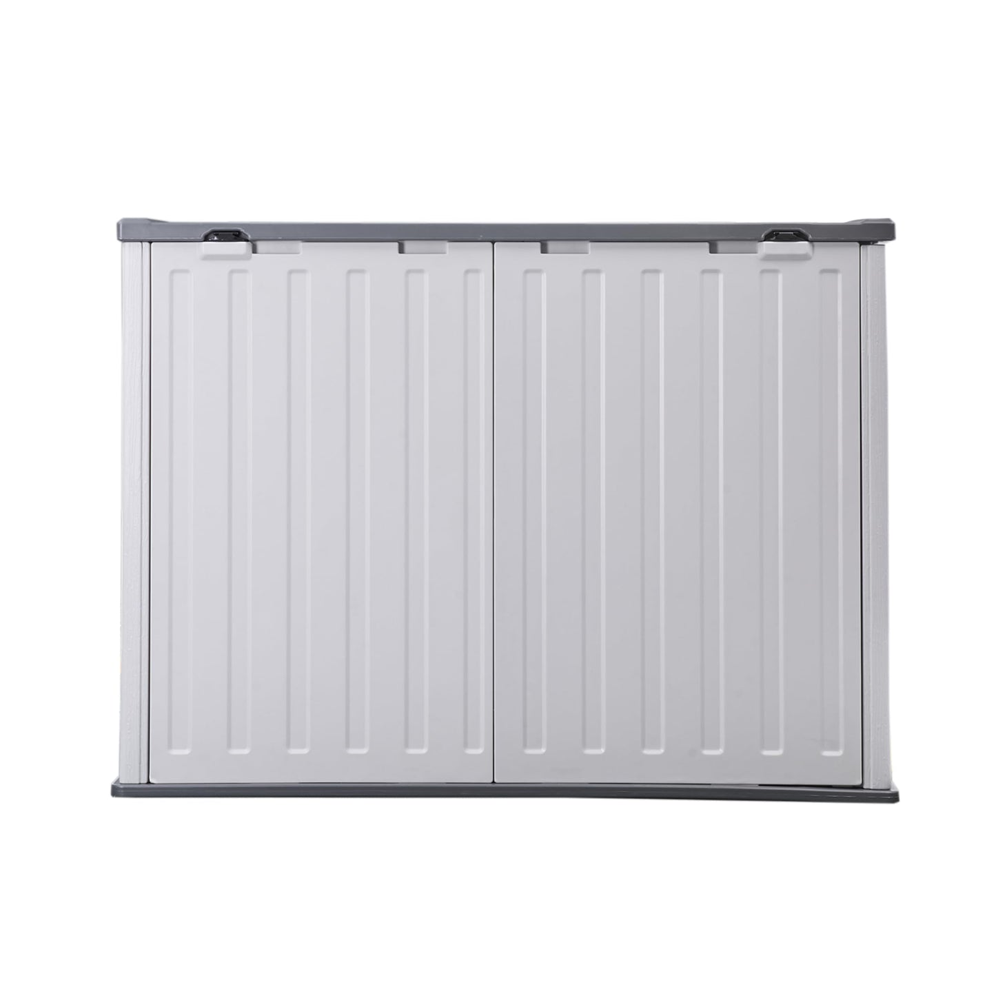Panana Plastic Garden Storage Shed Outdoor Storage Includes Plastic Floor, Strong Structure House Tool Shed (4.3x2.3FT)