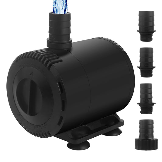 BAITAI Submersible Water Pump, 2000L/H 35W Ultra Quiet Aquarium Water Pump with Flow Control and Dry-Run Protection, Fountain Pump for Fish Tank, Pond, Hydroponics, and Water Features with 4 Nozzles