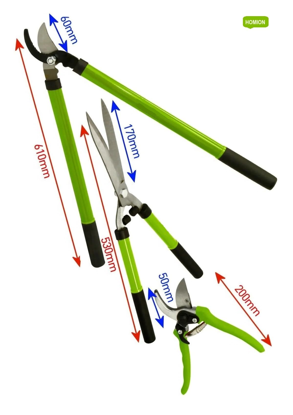 3pc Shear Set Tree Loppers Heavy Duty Professional Hedge Clippers Sharp Pruning Shears Tree Planter Tree Cutting Tool Shears Lopper Set Sharp Pruning Shears Tree & Shrub Care Kit