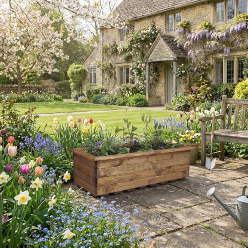 Charles Taylor Jumbo Wooden Veg Trough Planter