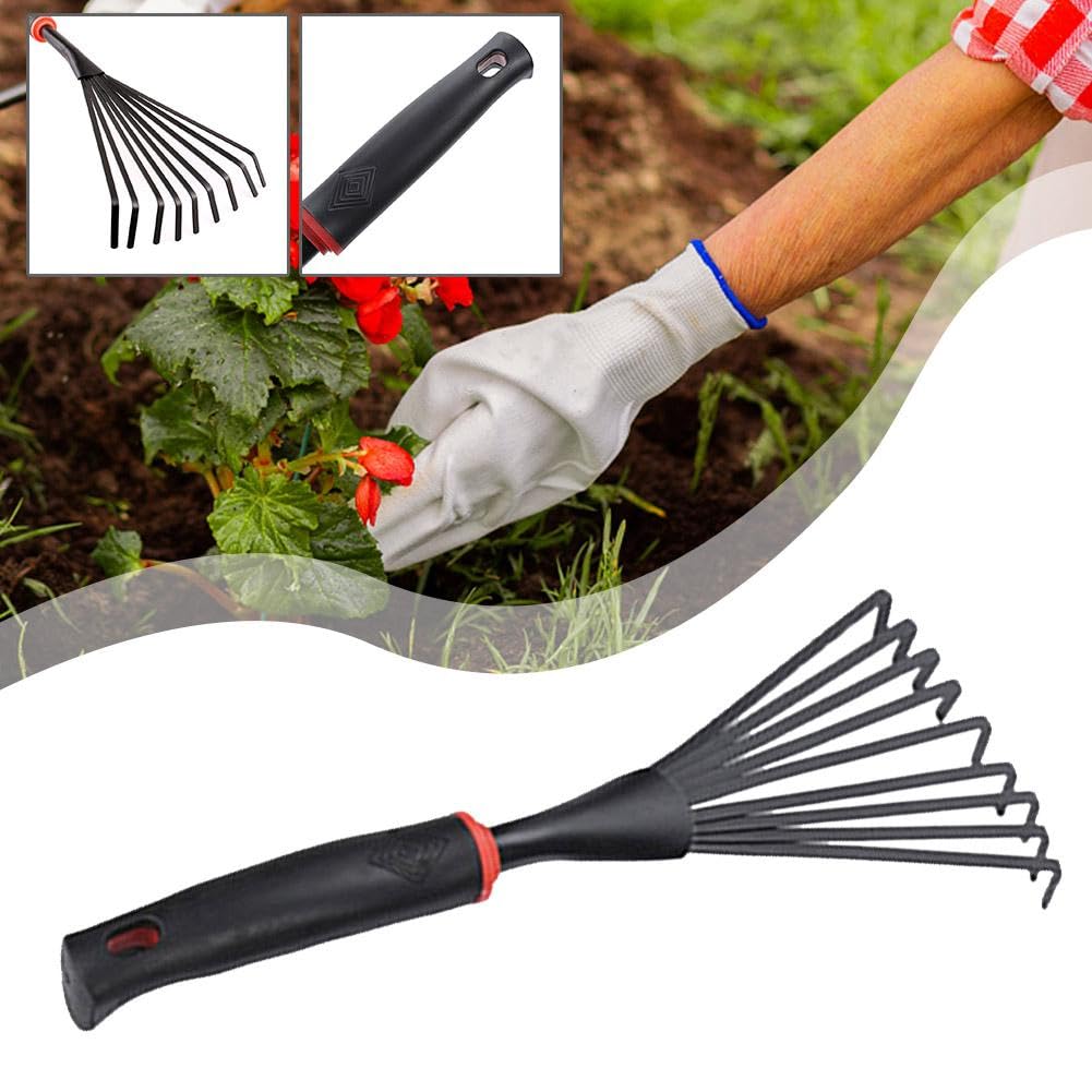 ROBAUN Small Garden Rake,garden Hand Shrub Rake,hand Rake,hand Fan Leaf Rake,horse Poo Picker,professional Gardening Tool,ergonomic Grip for Comfort And Control Professional Hand Tools