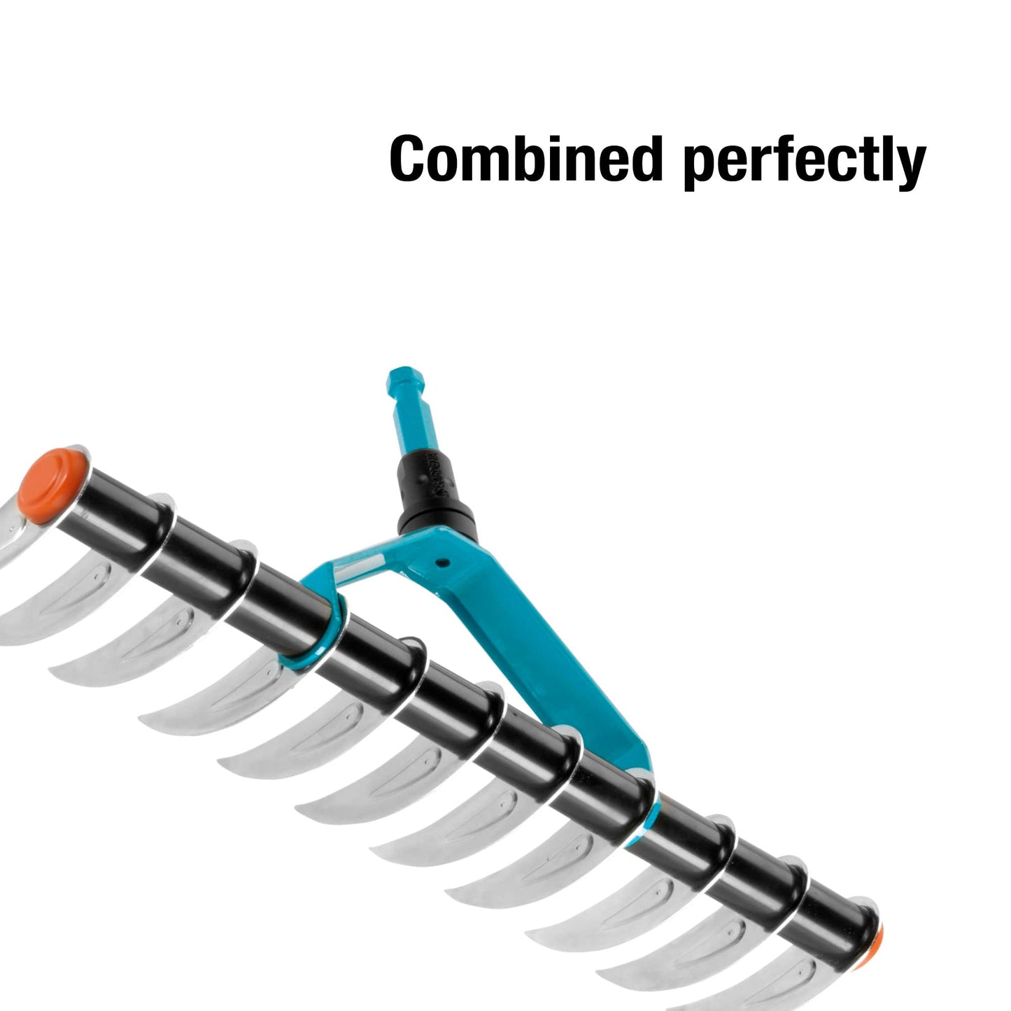 GARDENA 3391-20 Combisystem Aerator Rake: Manual lawn rake with 35 cm working width, garden accessory for removing moss and matted grass from the lawn, fits on all combisystem handles, 35 x 20 x 25 cm