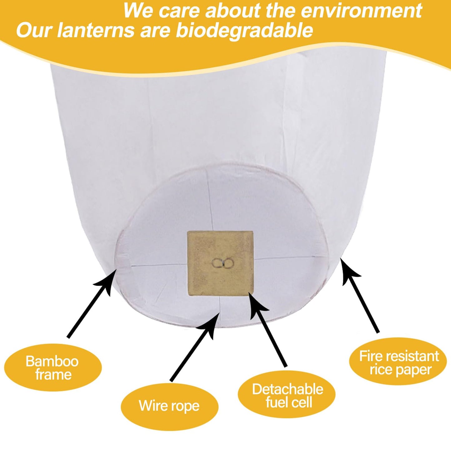 20 Pack Chinese Sky Lanterns, Multicolor Eco Friendly Chinese Sky Lanterns 100% Biodegradable No Assembly Required Beautiful Lantern for Weddings, Birthdays, Parties,Memorials, Chinese New Year