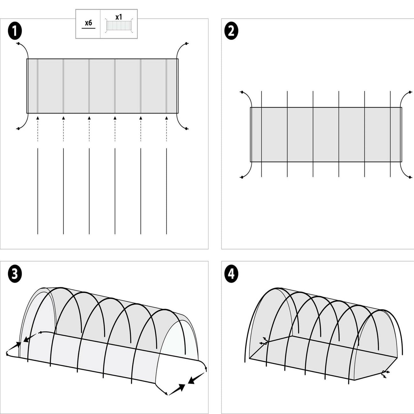 Polytunnel Plant Protector Growing Herbs Vegetables Flowers Greenhouse Tunnel Garden Planting Cloche