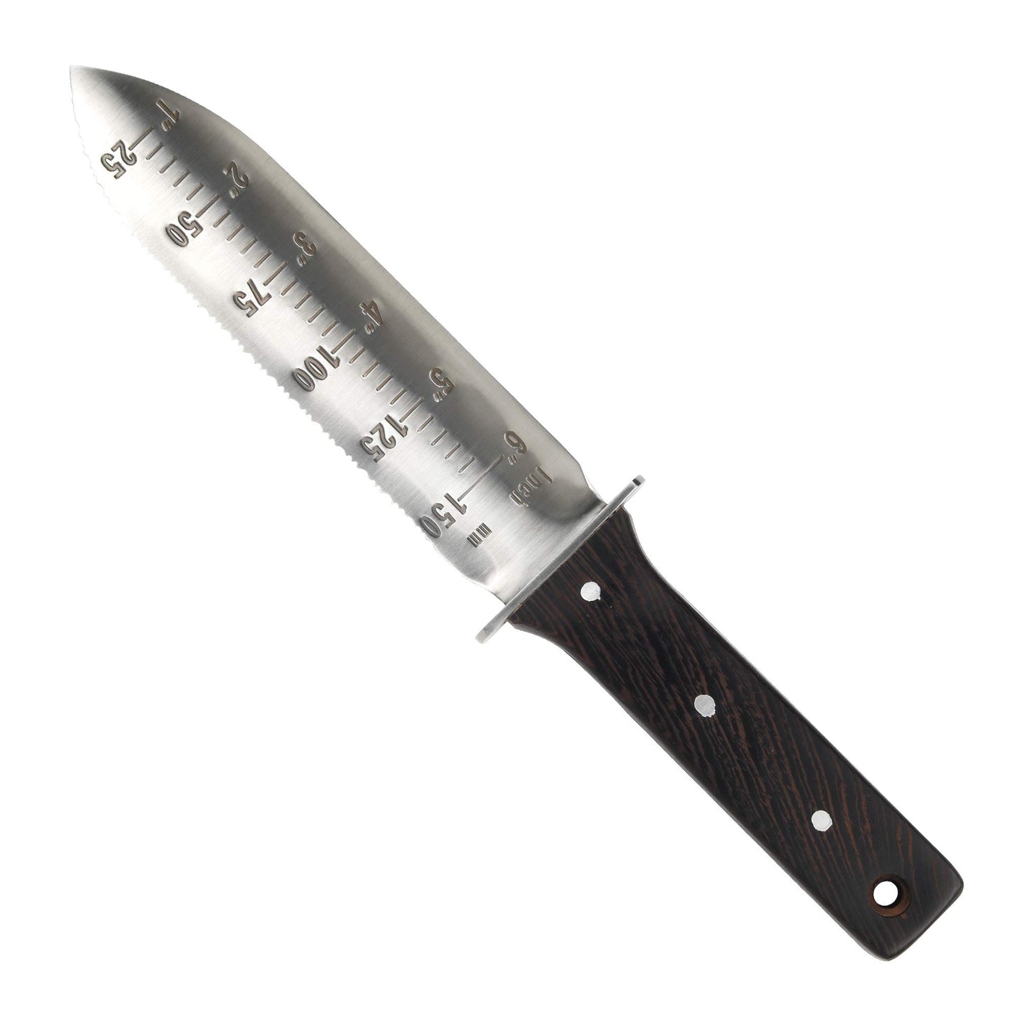 FLORA GUARD Professional Hori Hori Garden Trowel, Multi-Purpose Garden Spade with Leather Sheath, Sharpening Stone Included, Ideal for Planting, Cutting, Weeding and More