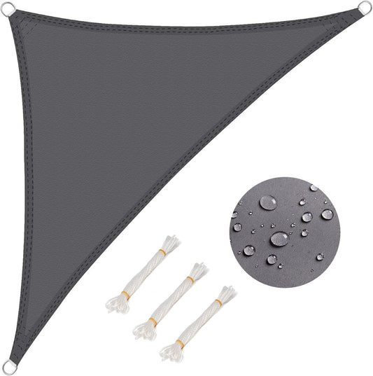 WOLTU Sun Shade Sail 2.5x2.5x3.5 m Right Angle Water Resistant Sail Shade Polyester UV Block with Free Rope Sunscreen Awning Canopy for Outdoor Garden Patio Yard Party,Grey