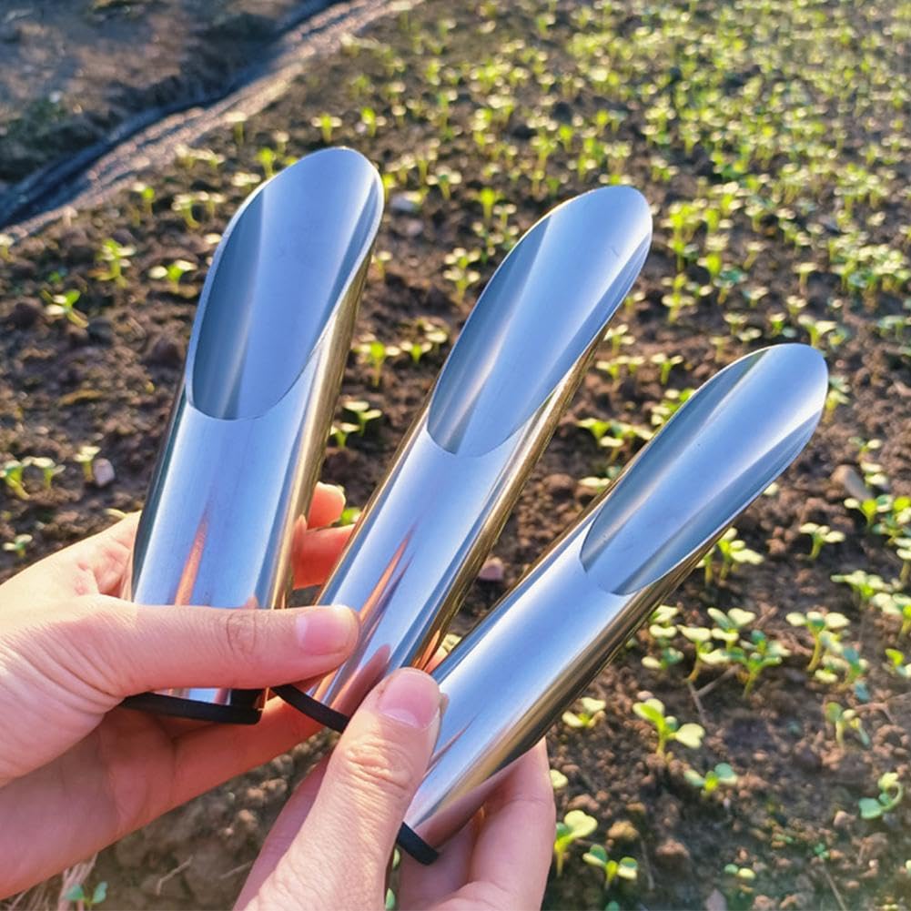 Stainless Steel Bonsai Soil Scoop Gardening Tool,Reusable Bonsai Soil Scoops,Bucket Shovel Bonsai Soil Scoop,Garden Soil Scoops,DIY Bonsai Plant Helper Garden Tool for Digging Fertilizer Feed Scooper