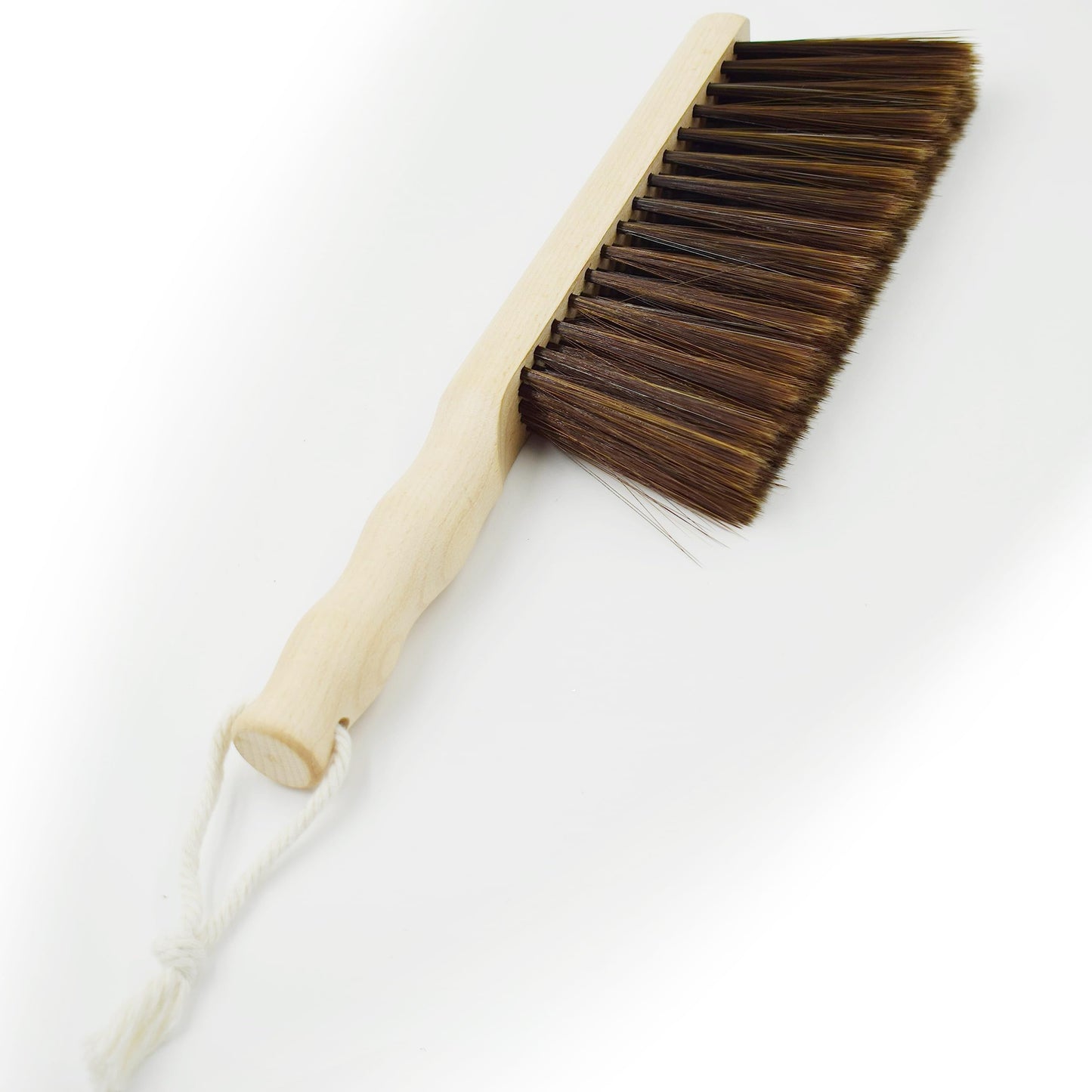Beech Wood Hand Brush&Natural Solid Wooden Round Handle Brushes,5 Rows of Soft Bristles 11.8" Hand Broom for Cleaning Dusting Stair,Garden,Bed,Sofa,Furniture,Brick,Floor