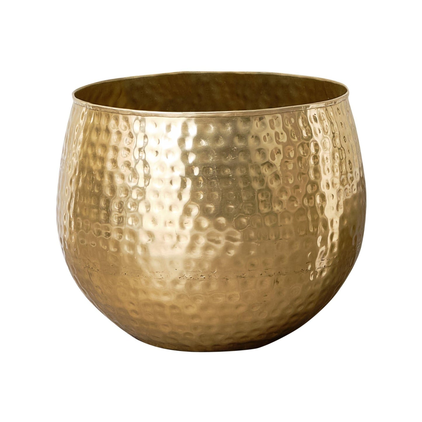 Gold Hammered Metal Planter 20cm x 20cm