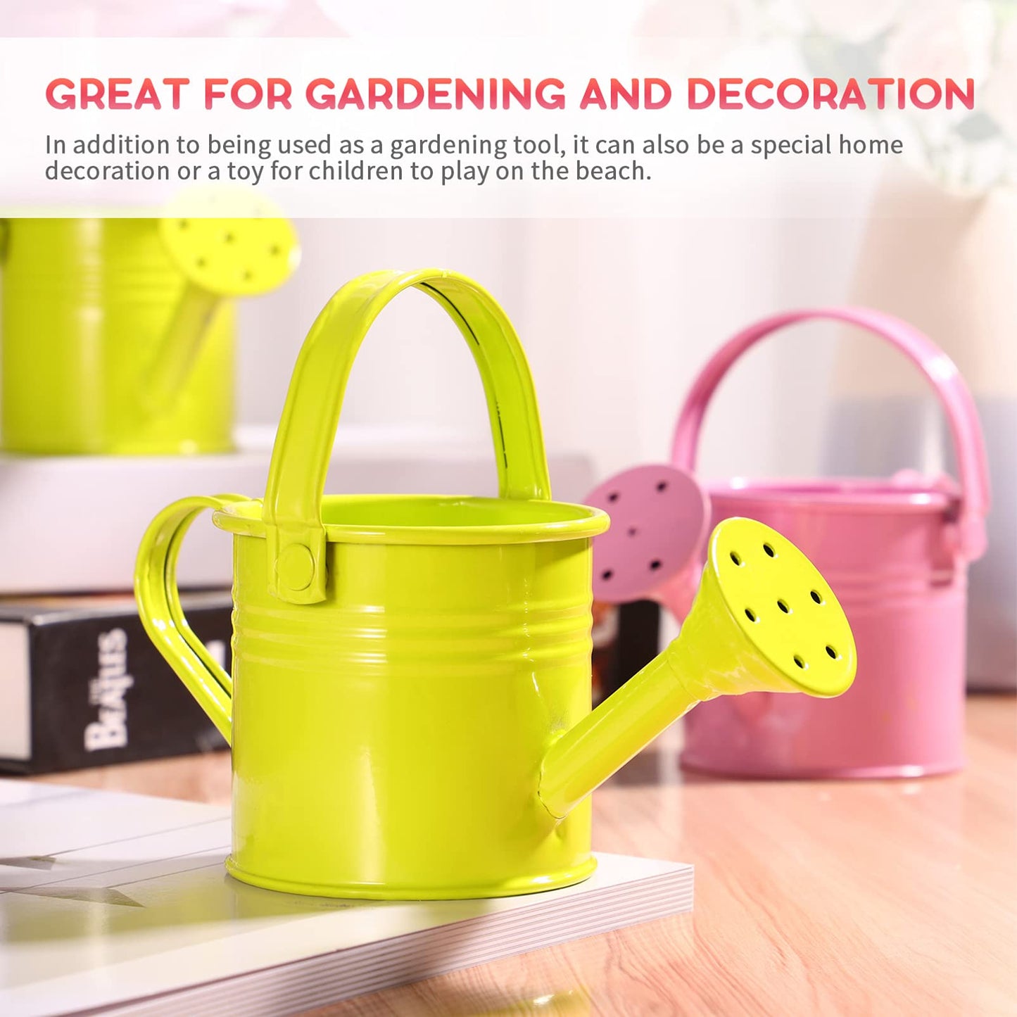 Yardwe Watering Cans Childrens Water Can: Mini Small Kids Water Pots for Outdoor Indoor House Plants 5PCS (Random Color)