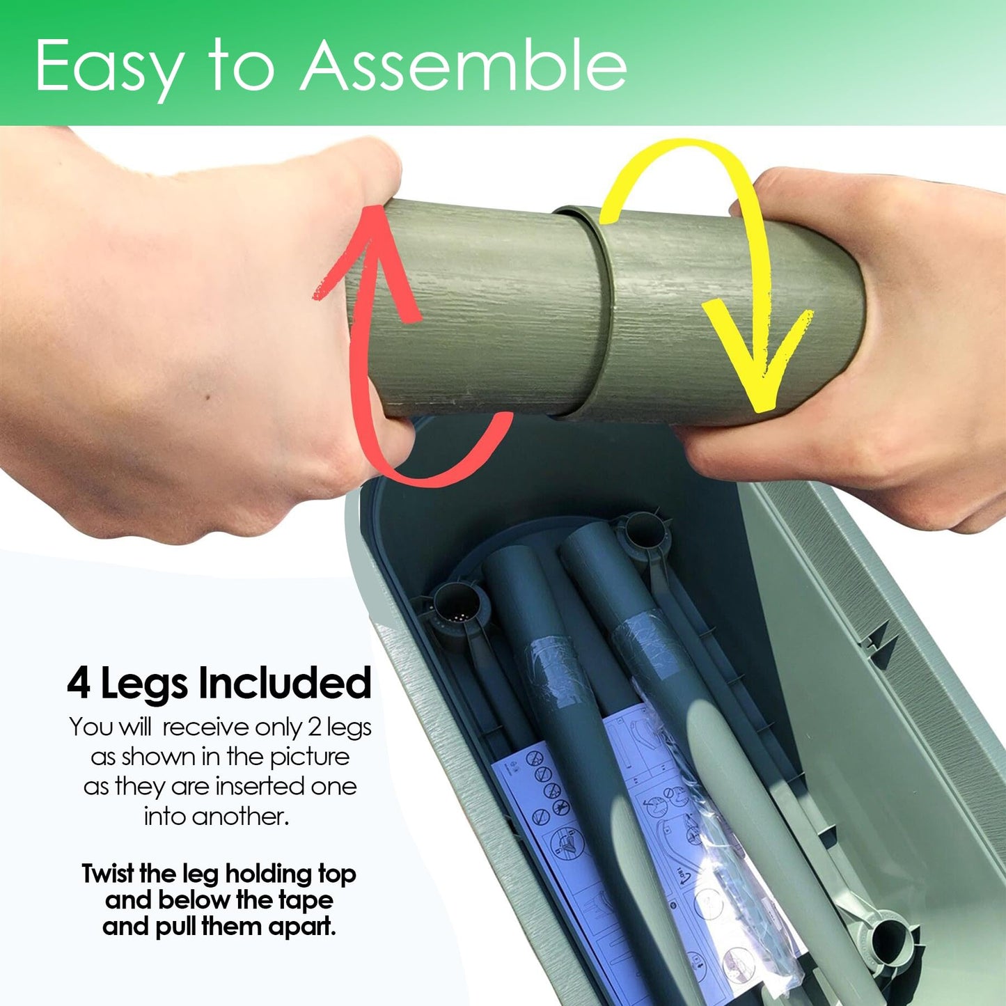 GEEZY Raised Garden Bed Planter Box Outdoor Patio Greenhouse Flower Vegetable Grow Box with Lid & Legs Green - Durable, Portable & Versatile Planter for Small Spaces & Easy Planting & Care