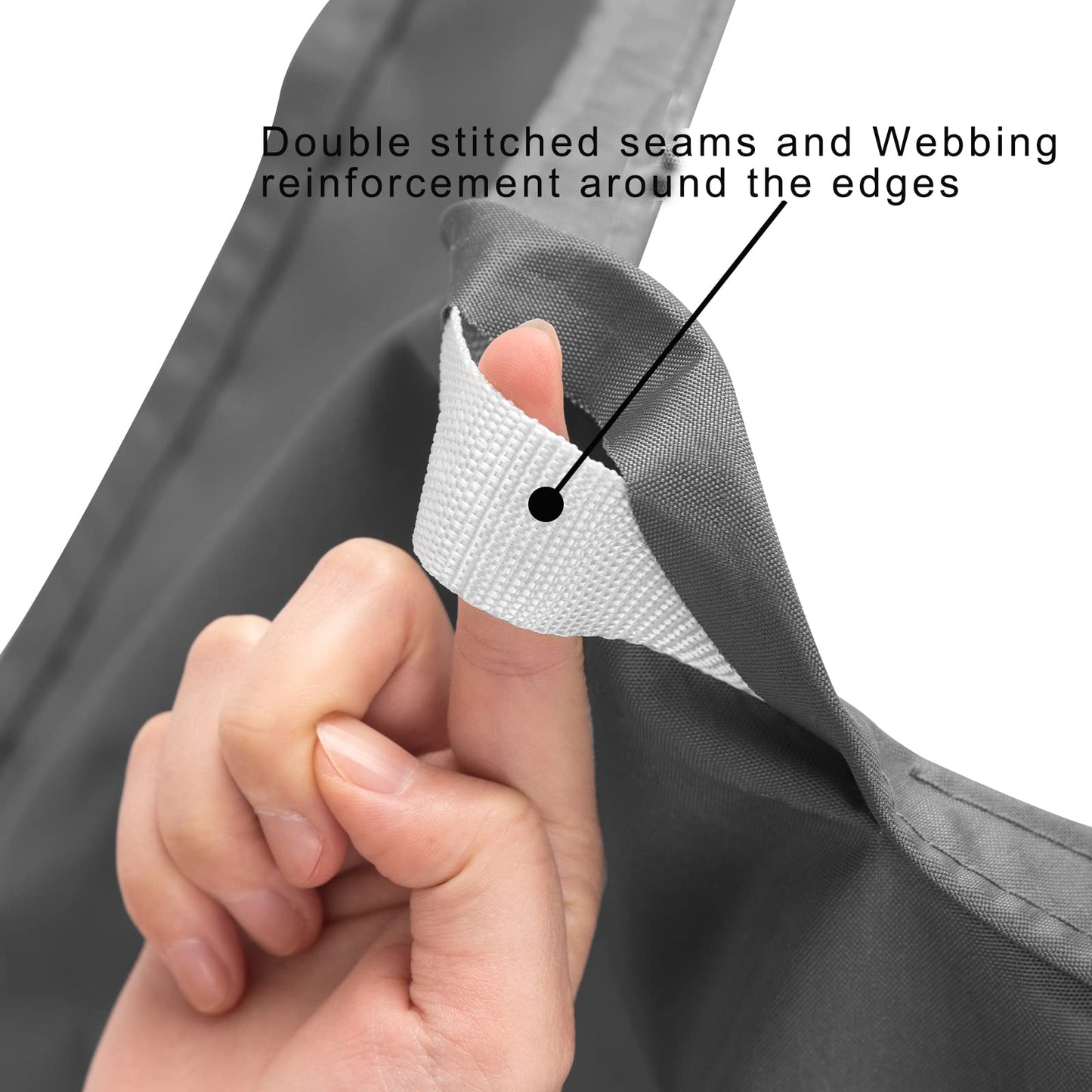 WOLTU Sun Shade Sail 2.5x2.5x3.5 m Right Angle Water Resistant Sail Shade Polyester UV Block with Free Rope Sunscreen Awning Canopy for Outdoor Garden Patio Yard Party,Grey