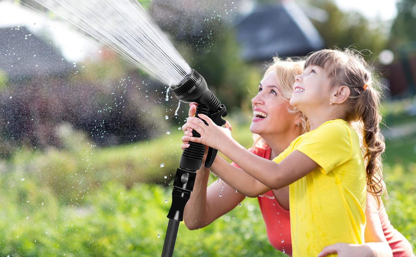 HOMOZE Expandable Garden Hose 50ft Hose Pipe Expandable with 3/4", 1/2" Fittings, Anti-Leakage - Flexible Expanding Hose with 7 Function Spray Nozzle