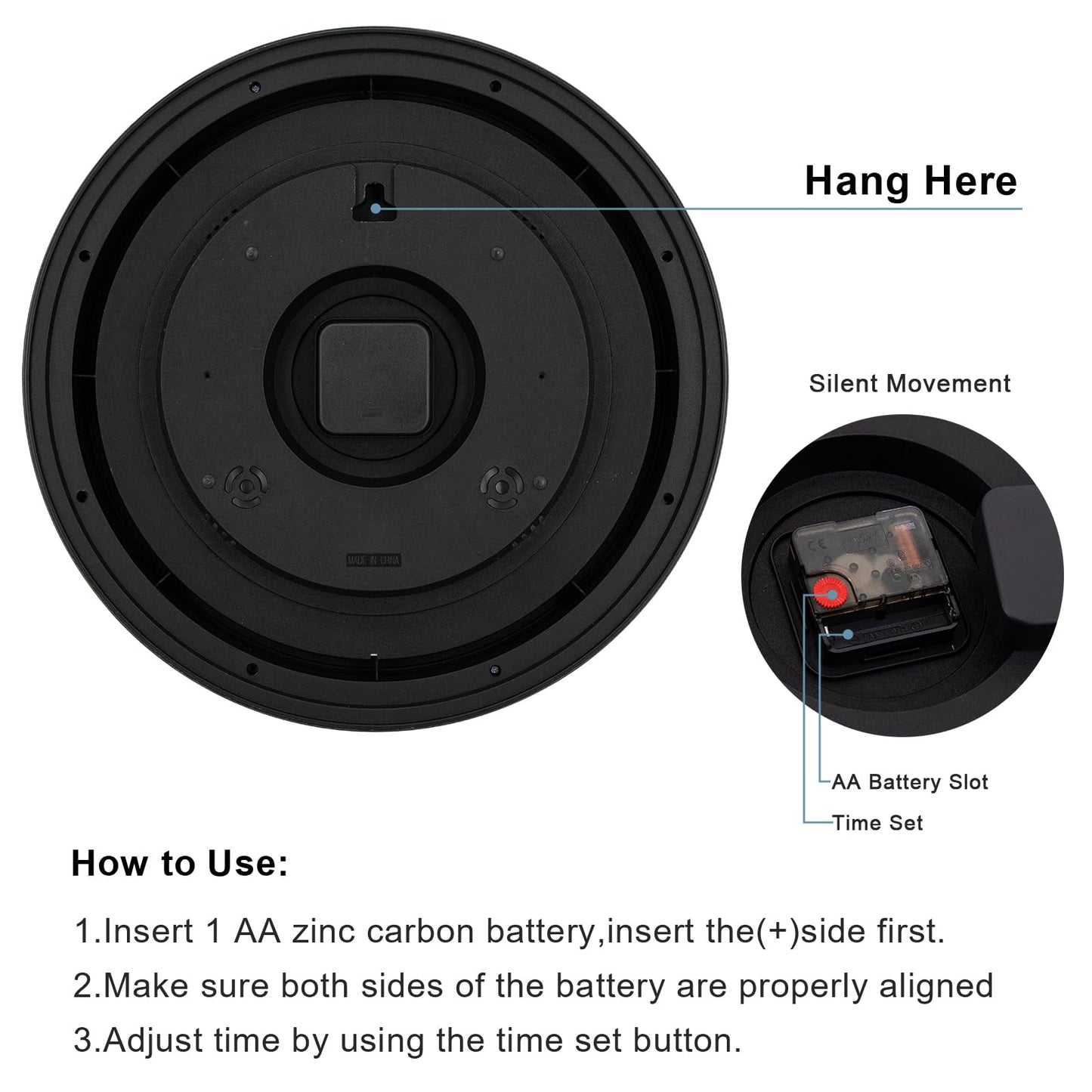 OCEST 16 Inch Garden Clocks Outdoor Waterproof, Large Wall Clock with Thermometer, Silent Non-Ticking Battery Operated Decor for Patio Pool Porch Garden