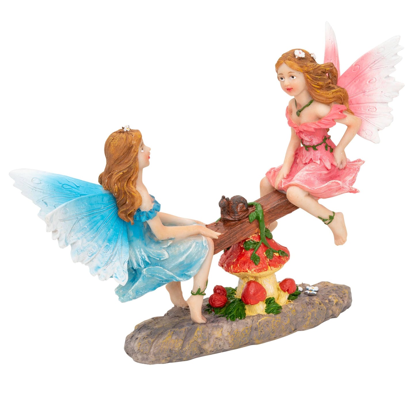 Pelle & Sol Fairies on Seesaw Ornament - Outdoor Garden Fairy Decoration Home Gift Accesories