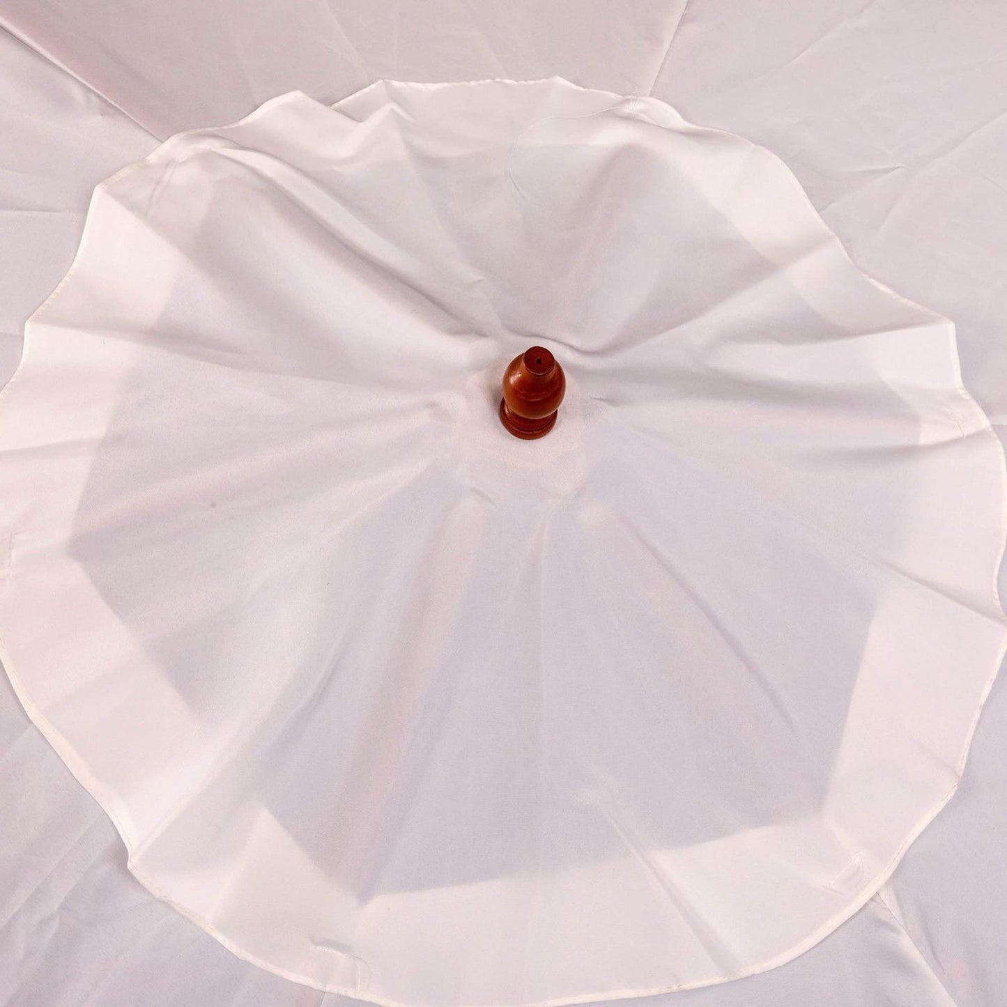 Oypla 2.1m Wooden White Garden Parasol Outdoor Patio Umbrella Canopy