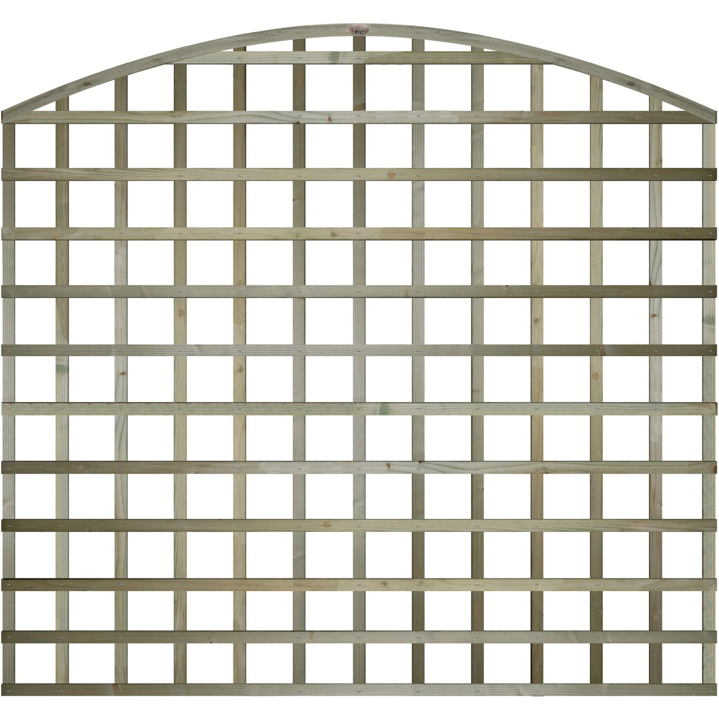 Premier Garden Standard Trellis Panels 120mm Squares Arched Design Width: 6ft (183cm) x Height @ Shoulder: 5ft (150cm) - 20cm Arch on top Fence Panel Topper Wave affect with Concave Trellis Panels