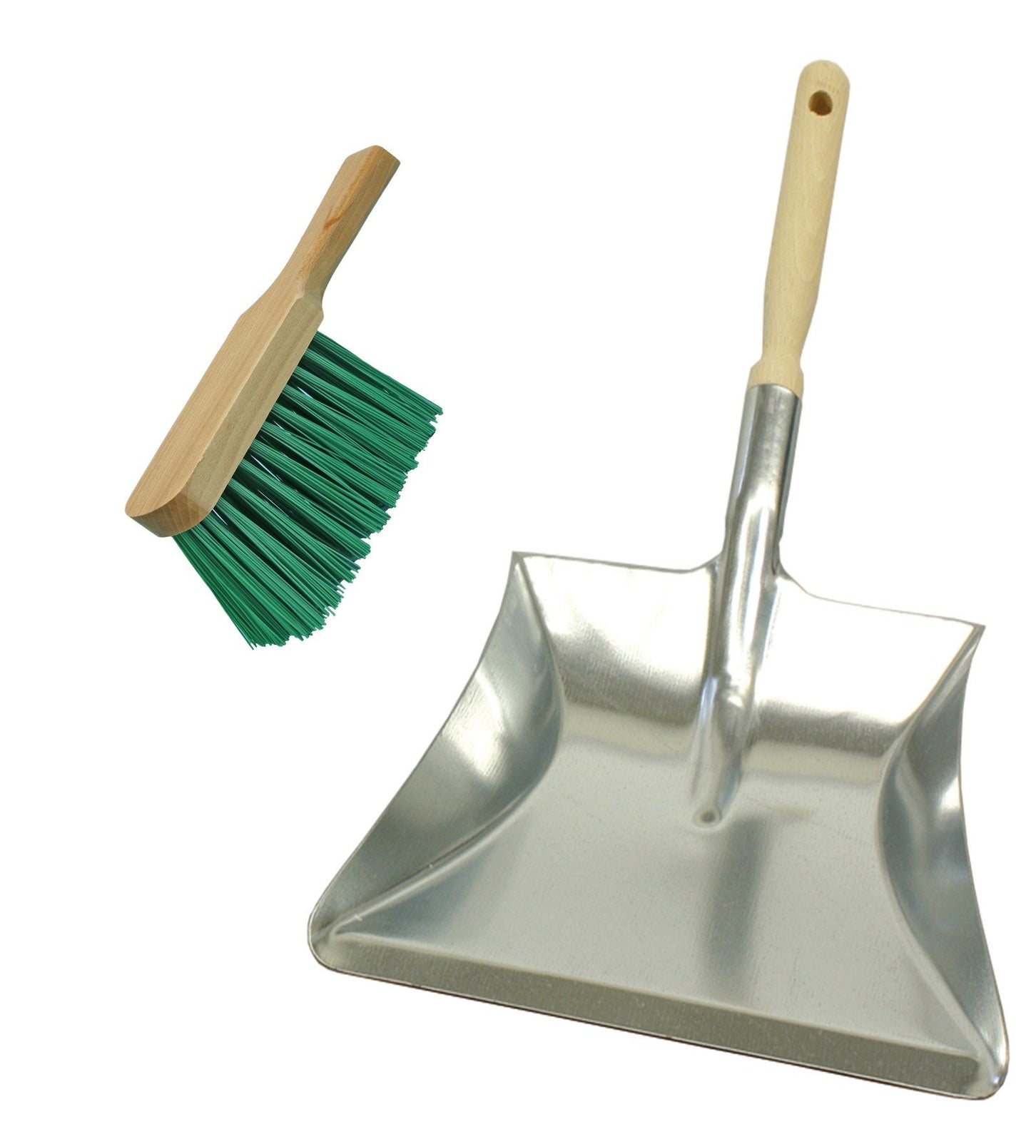Brushmann Large Dustpan/Hand Shovel and Hand Brush Set (Hard Bristle)