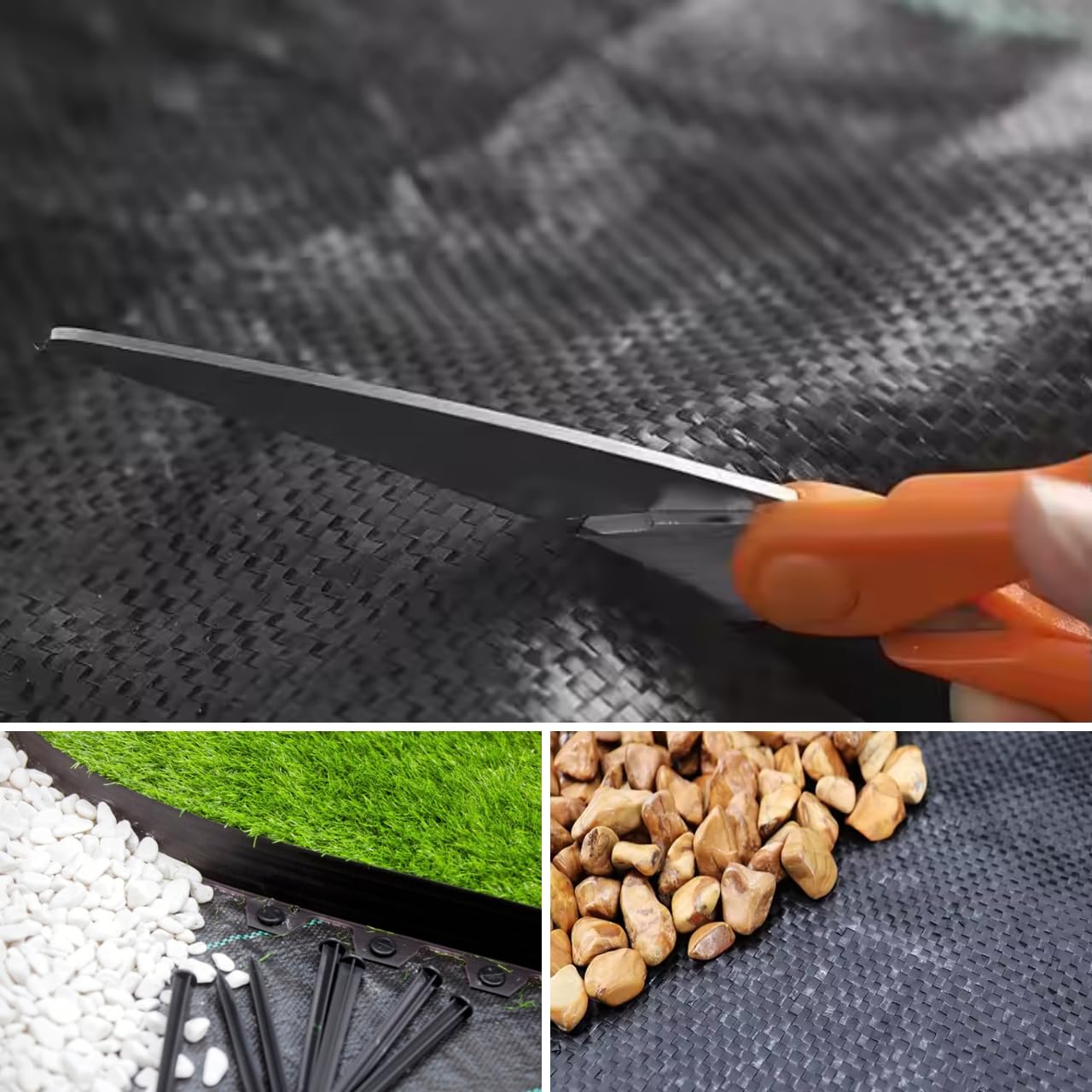 GARDENIX Weed Control Fabric Extra Strong 70 g/m² (0.8 m x 5 m) Ground Fabric Garden Fleece Against Weeds Black