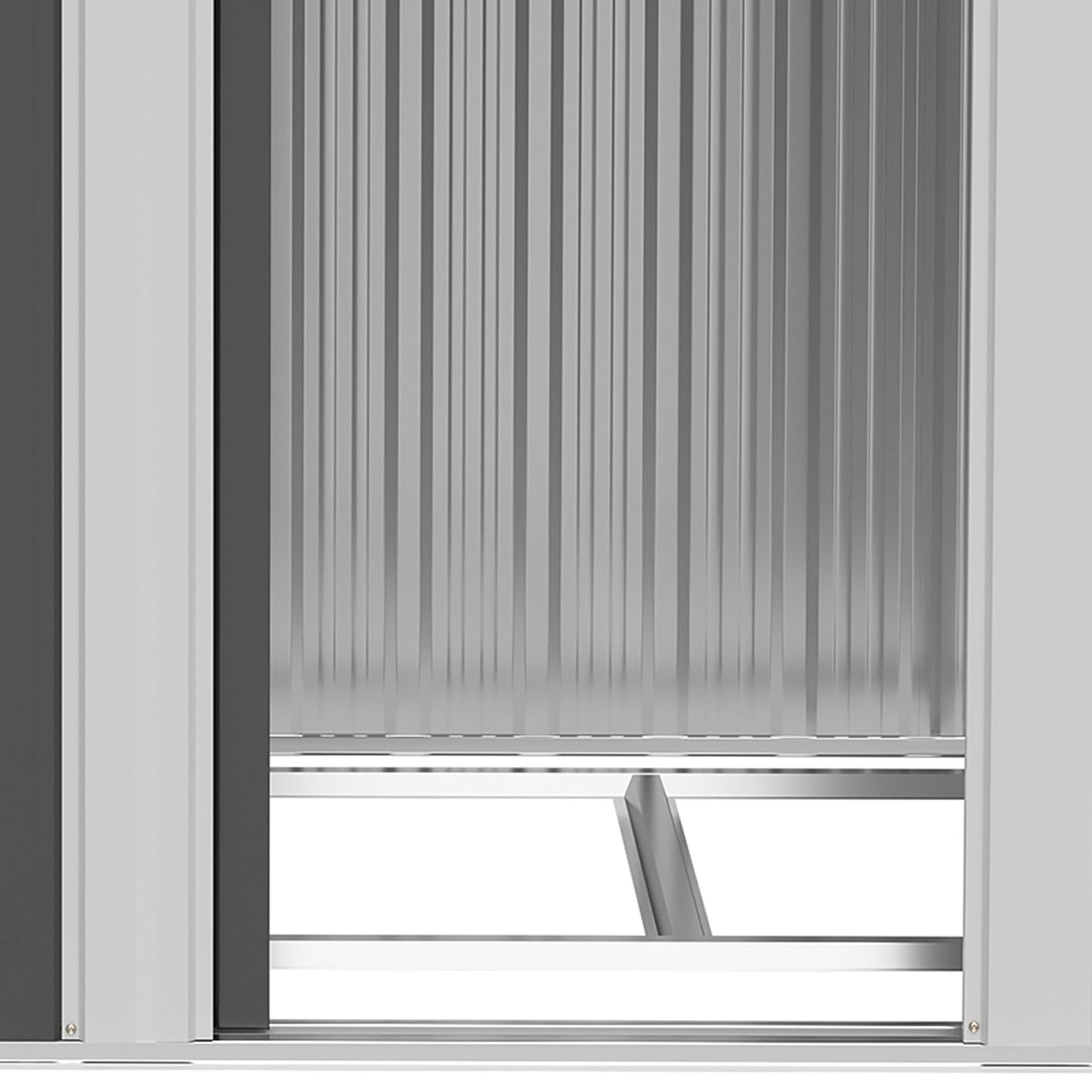 Outsunny 5ft x 4ft Garden Shed, Metal Tool Storage Shed with Sliding Door, Sloped Roof and Foundation Kit for Garden, Patio, Lawn, Grey