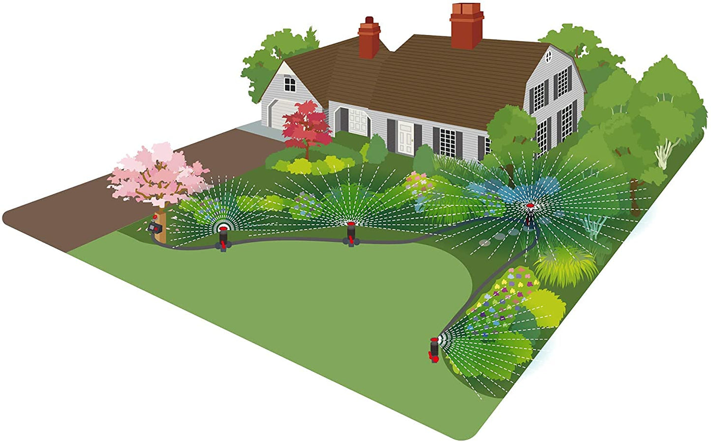 Eden 96093 Multi-Adjustable Flex Design Garden Sprinkler with Extension Set, Great for DIY Gardening Product