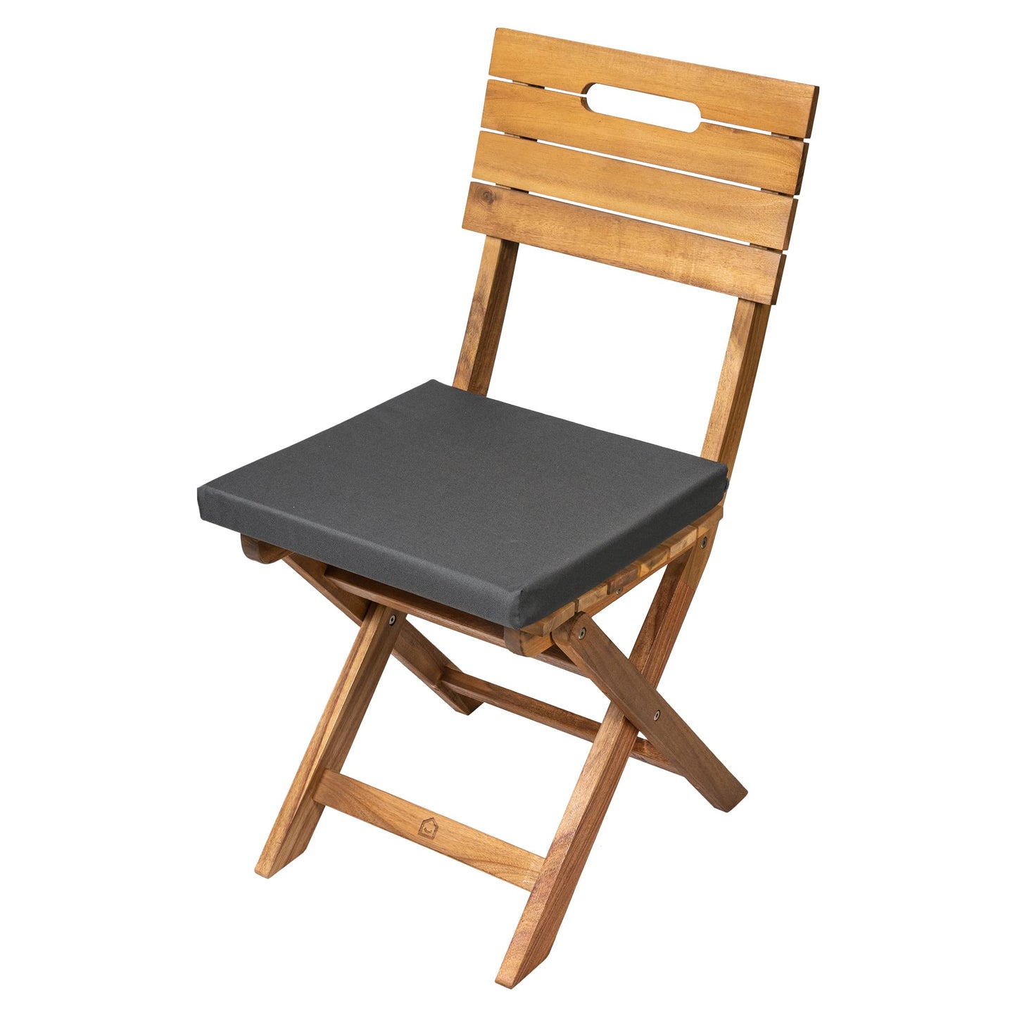 SOFTILLO Waterproof Chair Cushion With Ties Seat Pads Cushion Pad Indoors Outdoors Water Resistant Material Kitchen Dining Living Room Patio Garden Office Coffee Shop Foam Graphite 40x40x4cm