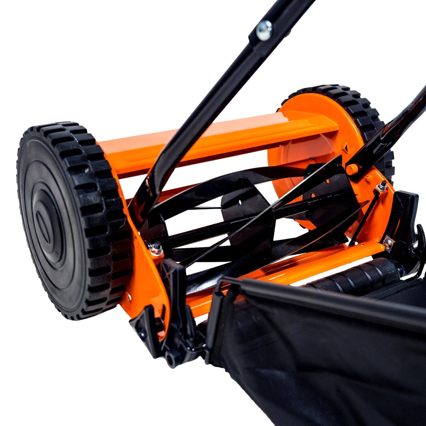 Manual Lawn Mower for Garden - Manual Grass Cutter Machine with 12"/30cm Cutting Width | Cylinder Lawnmower with Roller with 17L Collection Bag | Environmentally Friendly Hand Push Lawn Mowers | eSkde