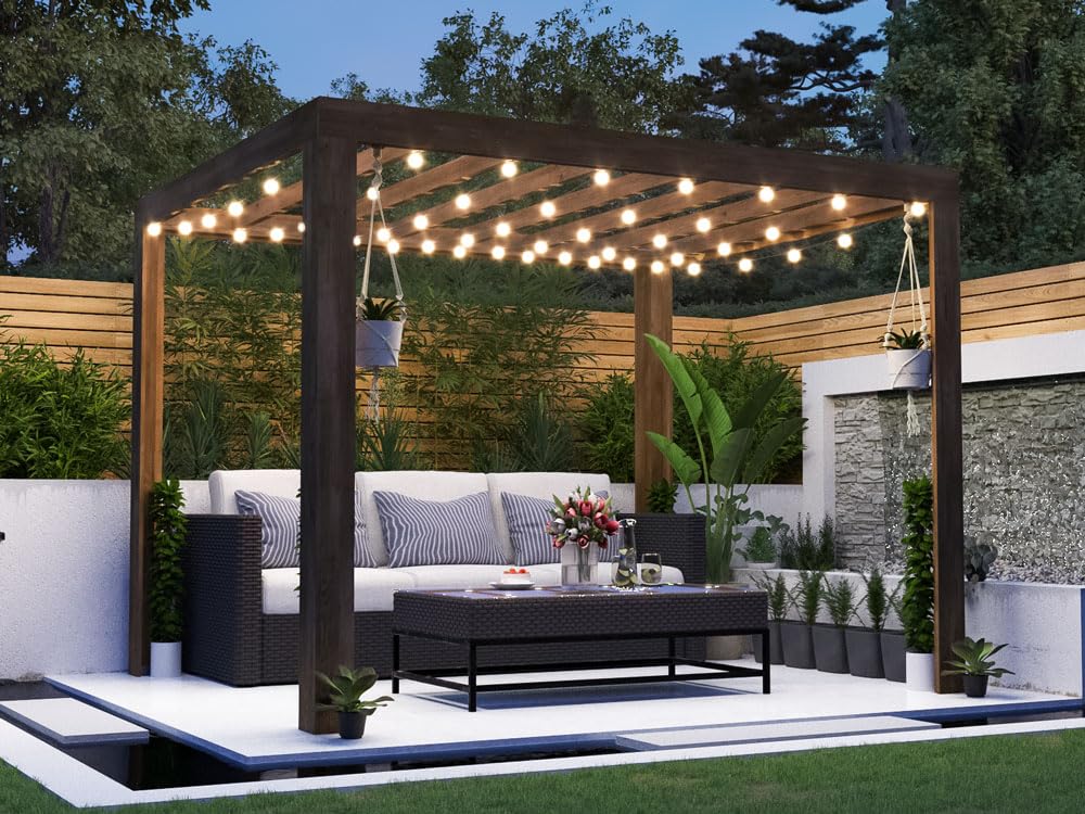Dunster House Pergola 3 x 2.5 Metres Pressure Treated Wooden Garden Structure TerraCube