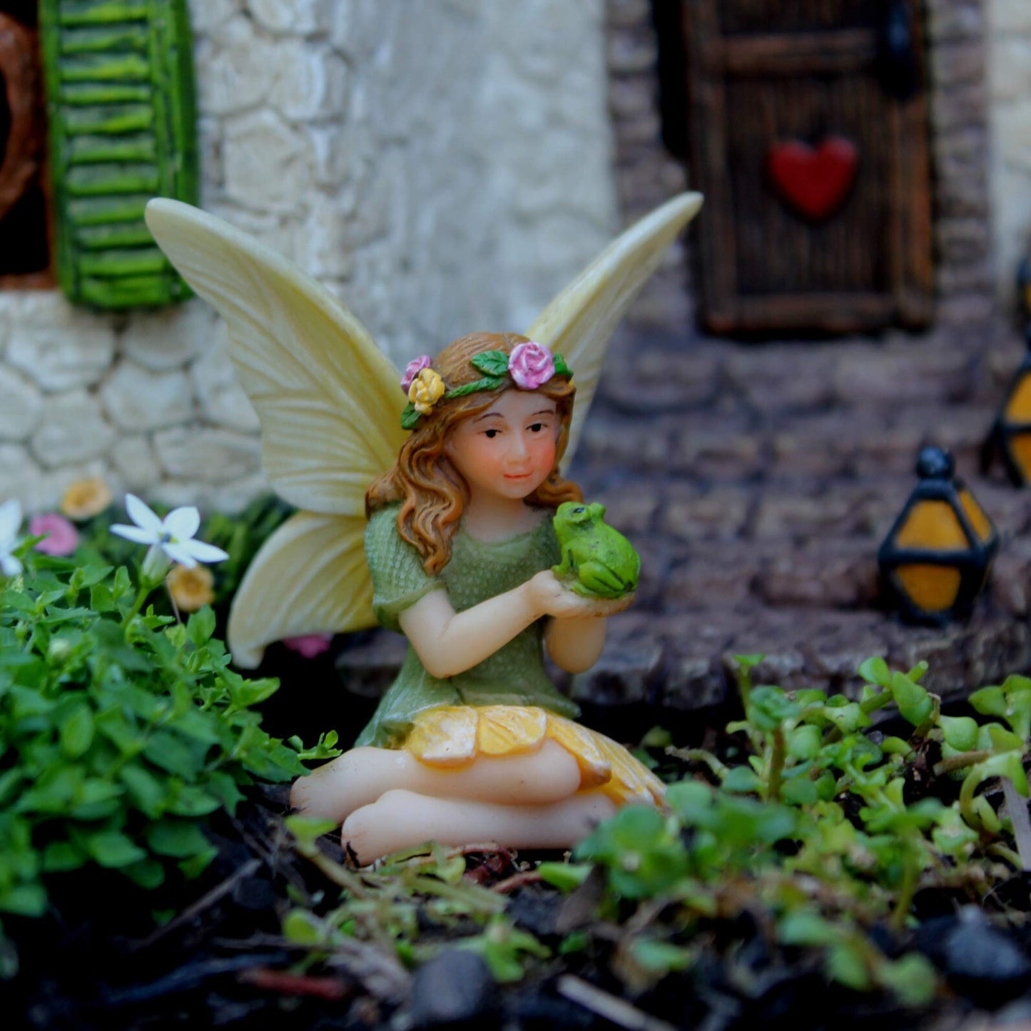 PRETMANNS Fairies for Fairy Garden - Fairy Garden Accessories - Fairy Garden Ornaments for Outdoor Miniature Fairy Garden - 2 Cute Fairy Figures for Fairy Garden & Fairy Sign - 3 Piece Fairy Set