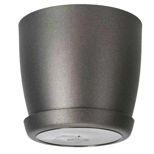 Flower Pots 6 Colours 8 sizes Matt Plastic Plant Pots Planter - Saucer Tray Deco (Black Graphite Matt, 30 cm)