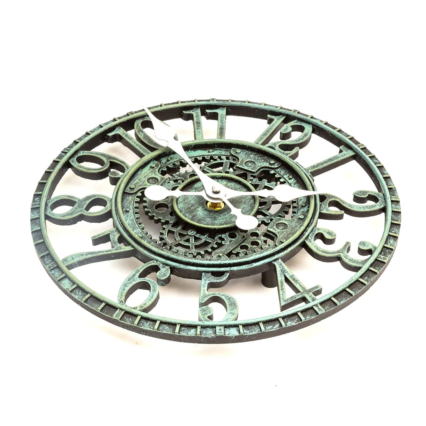 No Nonsense Products Indoor Outdoor Wall Clock 30cm Antique Church Station Garden Style Weatherproof Quartz Battery Powered Waterproof