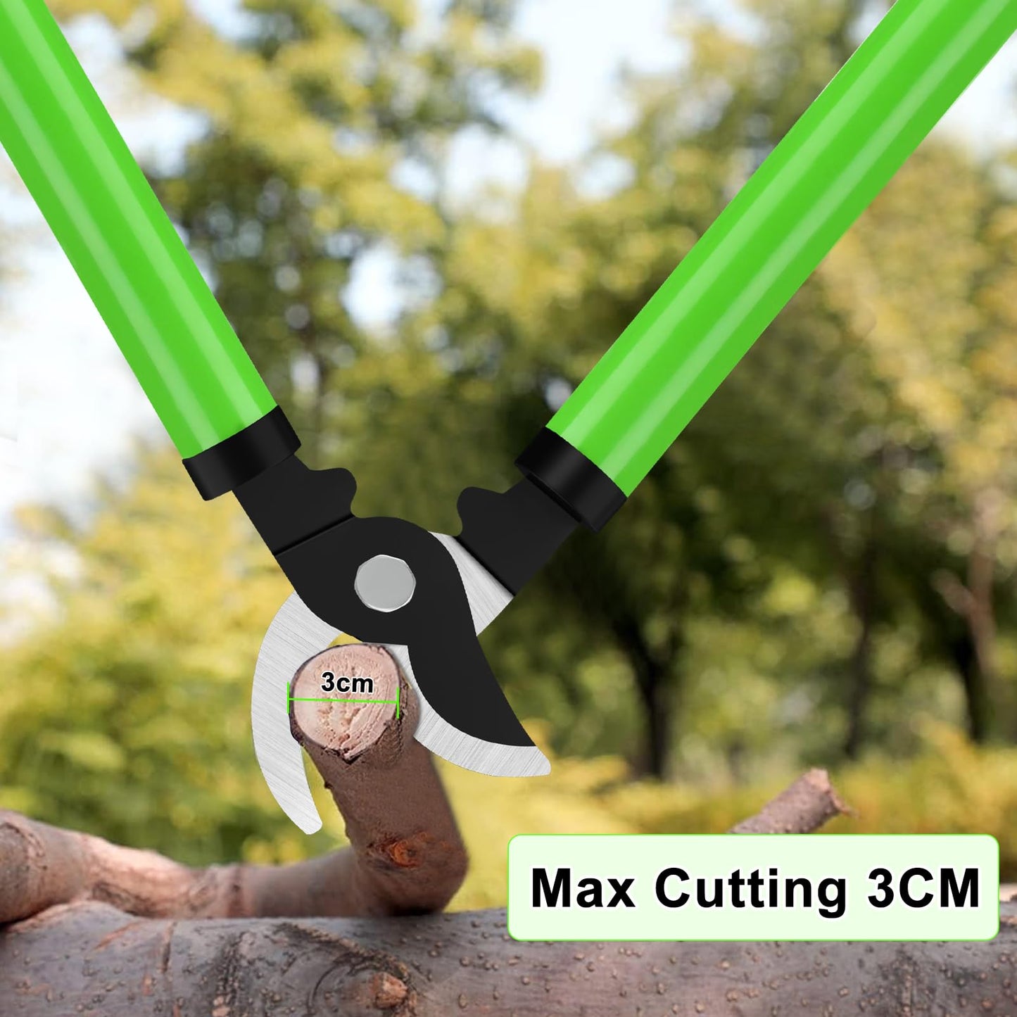 Chilymes Bypass Loppers,Branch Lopper with Steel Blade,Effortless Garden Loppers Tree Trimmer Length 37cm,Branch Tree Lopper 30mm Cut Capacity