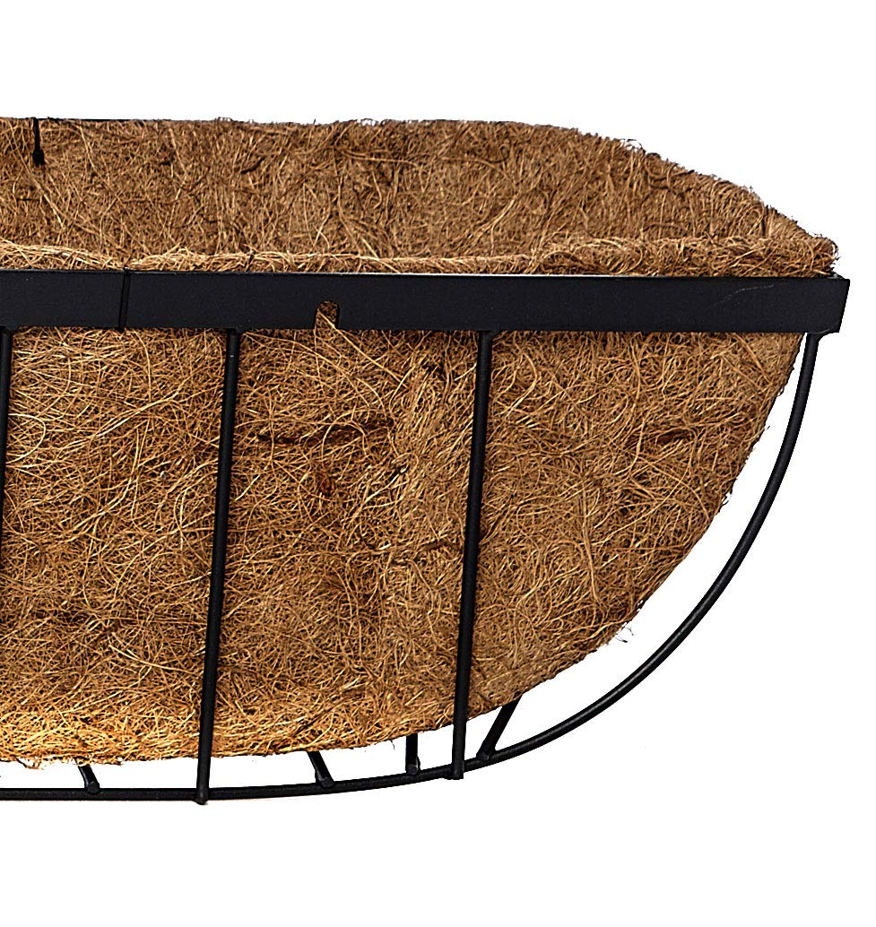 RUDDINGS WOOD Set of 2 x 36" (91cm) Large Metal Window Boxes - Garden Flower Wall Baskets - Wall Trough - Outdoor Hanging Window Sill Planters