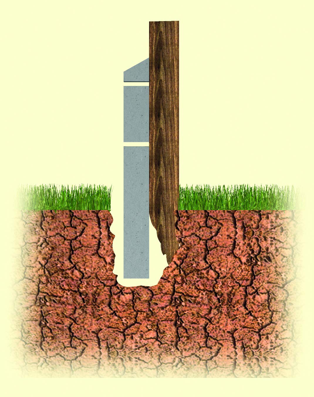 Concrete Repair Spur Posts for Wooden Fence Posts 1000 x 75 x75mm