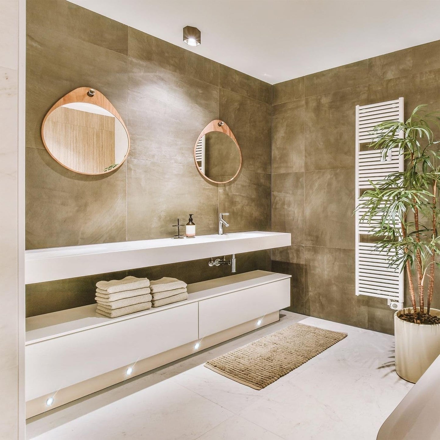 firstchoicelighting Set of 10-15mm LED Decking Plinth Ground Light Kit, Stainless Steel, RGB Colour Changing, IP67 Waterproof Recessed Outdoor Garden Bathroom Kitchen