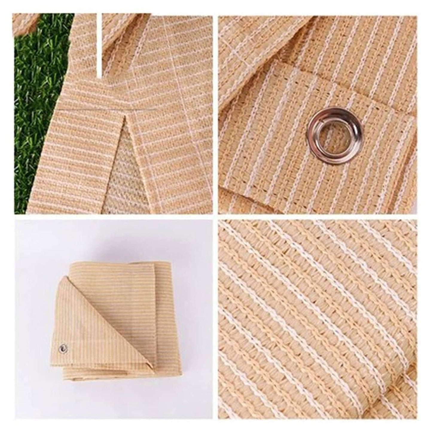 Shade Sail Rectangle 1x1m,2x3m Sun Shade Sail Outdoor Canopy Awning Block Patio and Pergola Cover,Sand color 1m,2m,3m,4m)