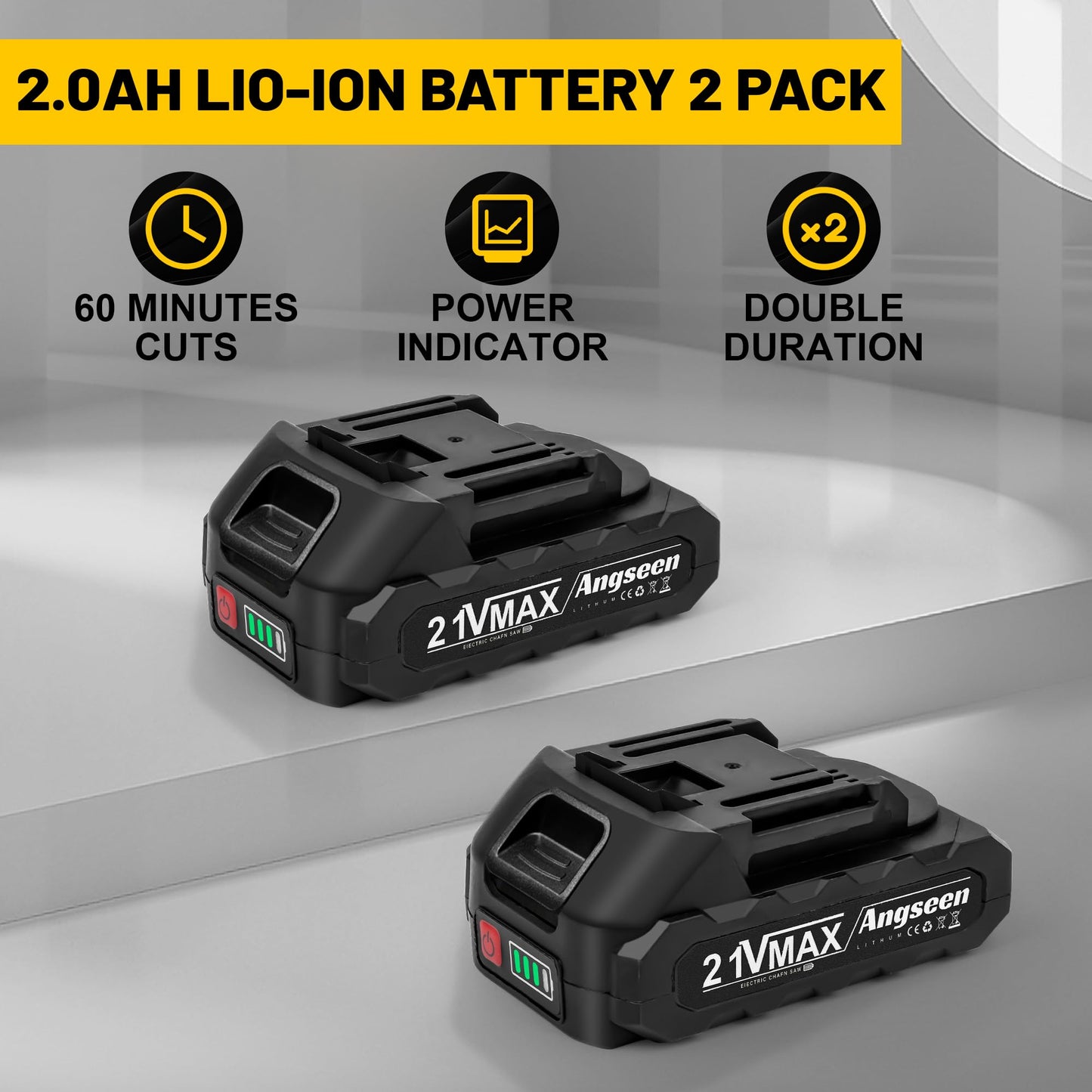 Brushless Mini Chainsaw Cordless 6 Inch, Electric Saw Battery Chainsaw Chain Saws with 2 2.0Ah Battery and 2 Super Chains, Small Chainsaw Power Tools for Cutting Trees, Cut Wood, Tree