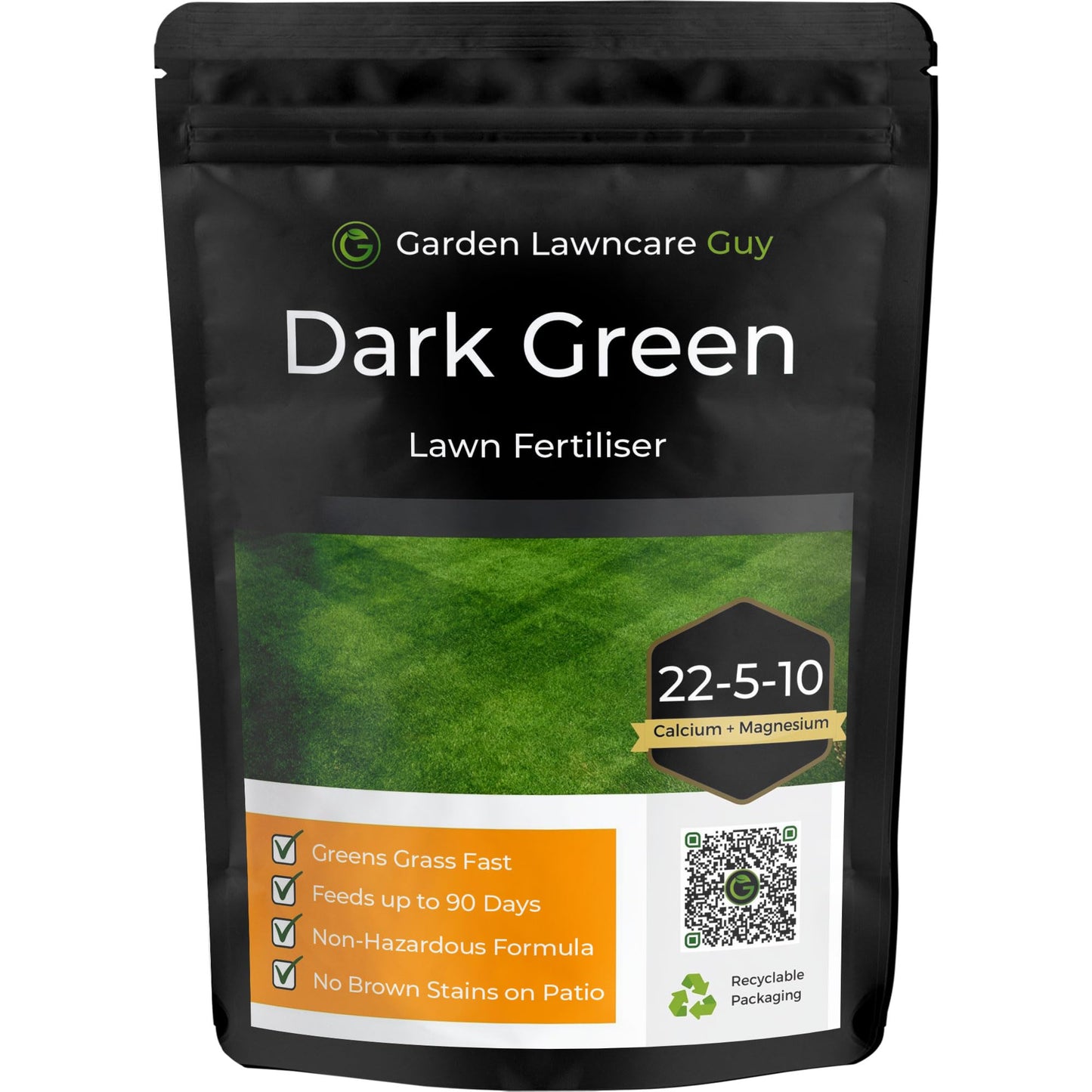 Dark Green Lawn Fertiliser - High in Nitrogen Greens Grass Fast - Feeds up to 90 Days - Child and Pet Friendly - Garden Lawncare Guy