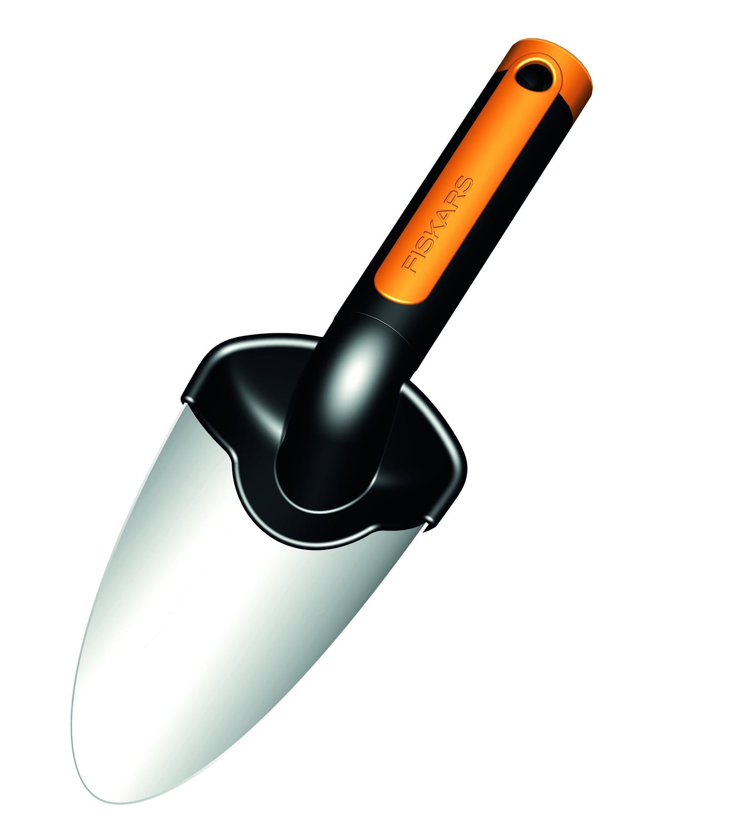 Fiskars Premium Planters Trowel, Length: 28 cm, Stainless Steel Trowel, Black/Orange, 1000726