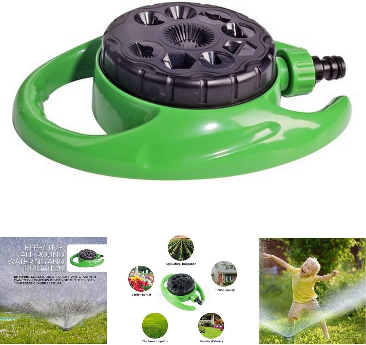MantraRaj Garden Sprinkler 360° Rotating Sprinkler System 9 Function Watering Lawn Large Coverage Automatic Sprinklers for Lawn Plants Veggies Green Garden Water Sprinkler For Lawn, Gardens, Trees