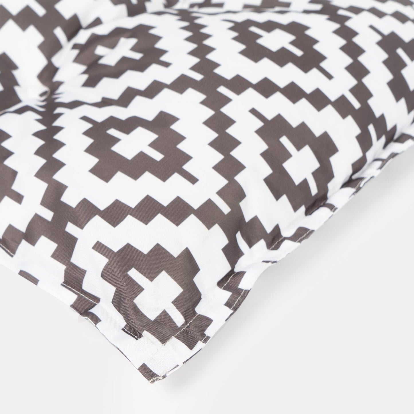 OHS Grey Garden Cushions for Bench, 2 Seater Bench Cushion Soft Outdoor Seat Pads for Garden Furniture Patios Water Resistant Comfy Bench Seat Cushion, Geometric