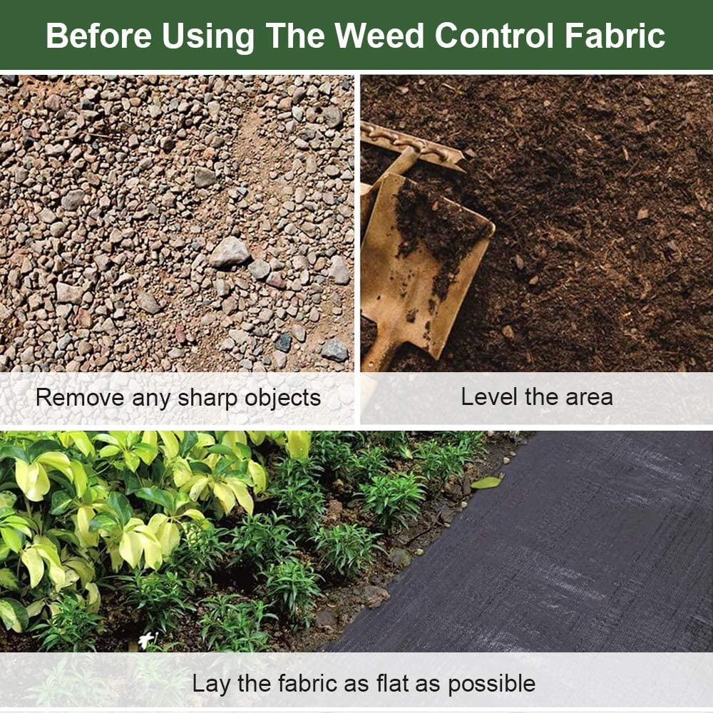 JKG WEED CONTROL MEMBRANE - Weed Barrier Suppressant Fabric | Perfect For Garden Stopping Weeds Growing Ground Cover | Anti Weed, Block Weeds Membrane Control | Allows Plants To Flourish [1M X 1.5M]