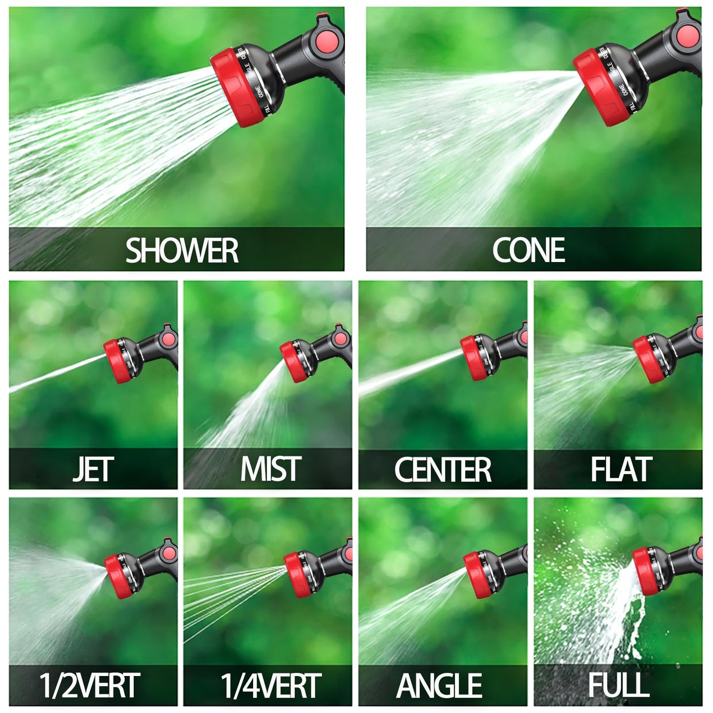Hose Pipe Spray Gun 10 Adjustable Patterns Garden Hose Spray Gun Premium Hose Nozzle with Thumb Control Design Garden Hose Gun for Garden & Lawns