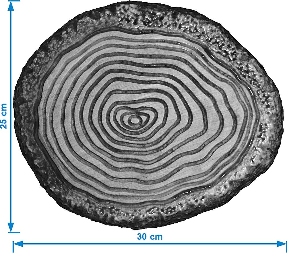 dennycraftmoulds Tree Trunk Stepping Stone Mould Reusable ABS Plastic Mold For Making Concrete Garden Paving Slabs