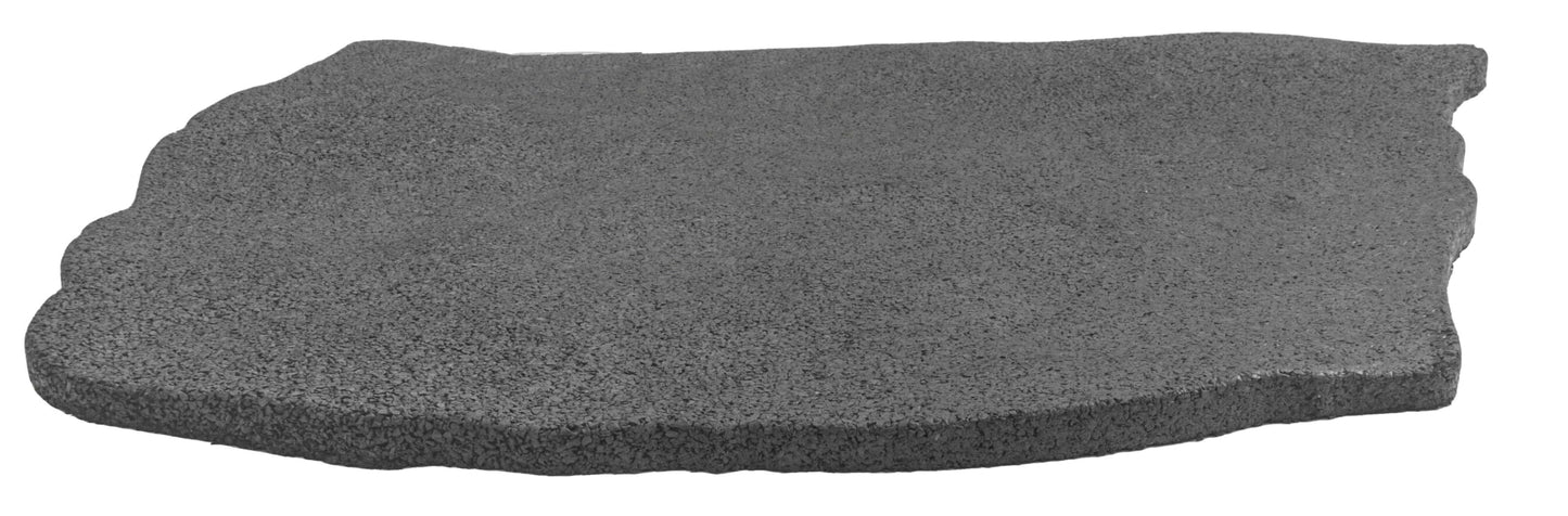 Nicoman Natural B Stone Block Garden Stepping Stone Recycled Rubber Steps Hard Wearing Heavy Duty Outdoor Pathway Tiles - (Grey, Set of 4)