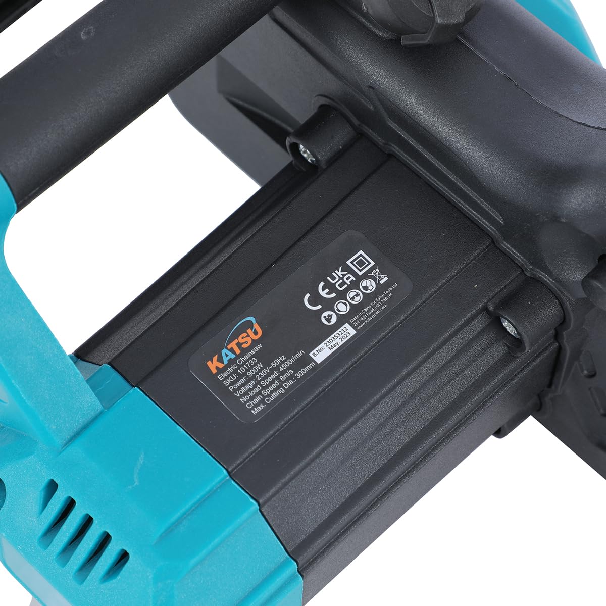 KATSU Electric Chainsaw 12 Inch 900W Portable Corded Chain Saw with Extra Chain for Garden Trees Pruning Wood Cutting (Budget) 101733