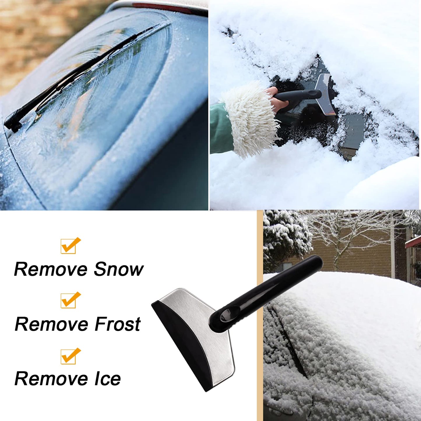 Overmont Retractable Snow Shovel with Ice Scraper Aluminum Lightweight Utility Portable Collapsible Shovel Mud for Car, Camping, and Garden Blue