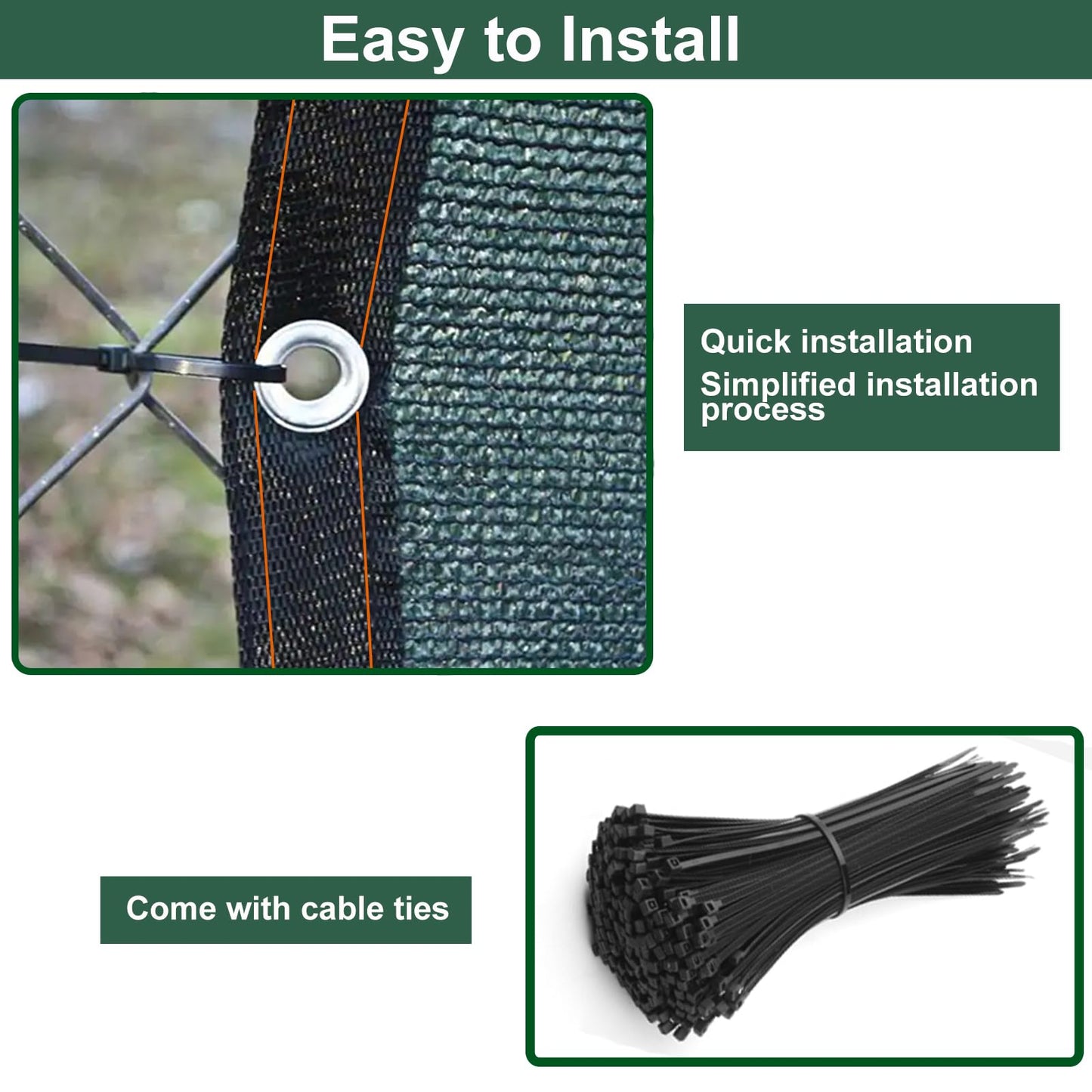 BeGrit Garden Privacy Fence Screening 10m x 2m Privacy Netting 90% HDPE Windbreak Netting Garden Privacy Protective Screens Tear-Resistant Shading Net with Cable Ties for Outdoor Plants Backyard Green