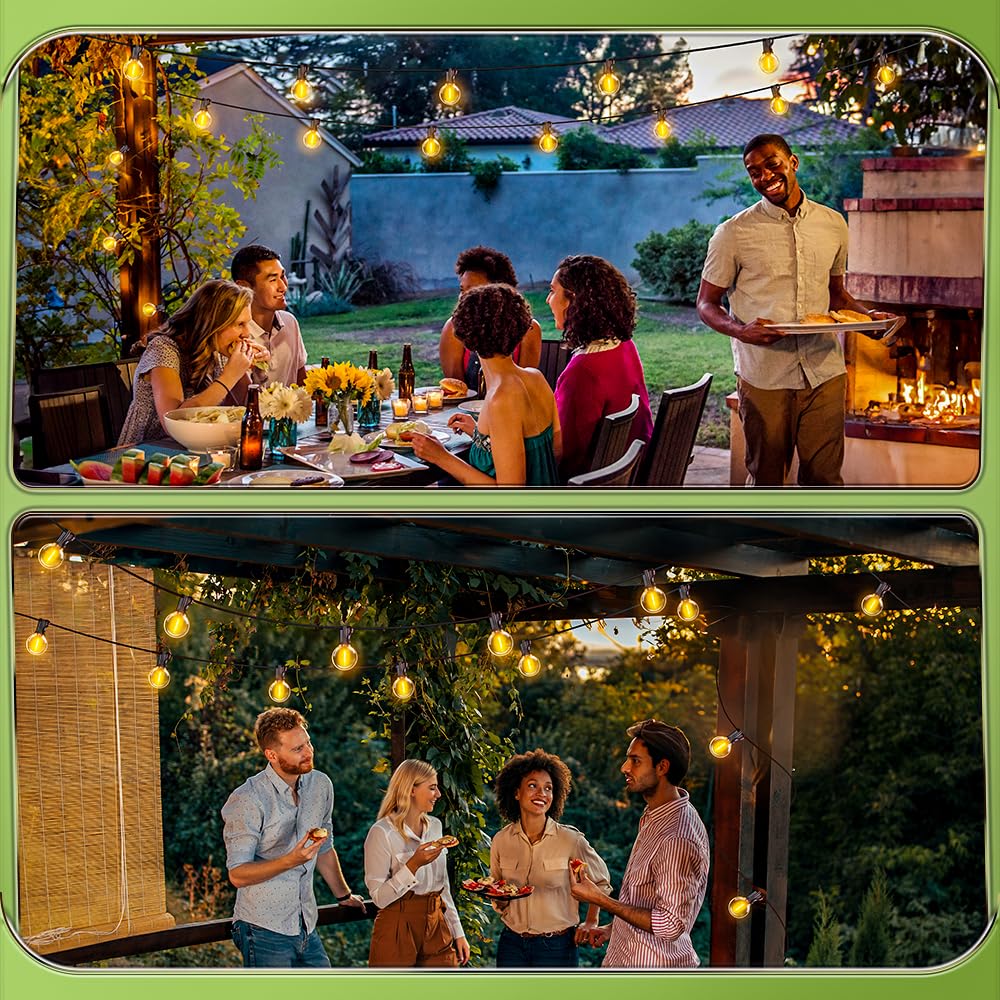 Outdoor-Lights-Garden-Mains-Powered-String-Festoon-Light LED Outside Lighting Waterproof Plug Bulb 10M Patio Gazebo Party Pergola Festival Indoor Backyard Terrace Porch Yard Wedding Connectable G40