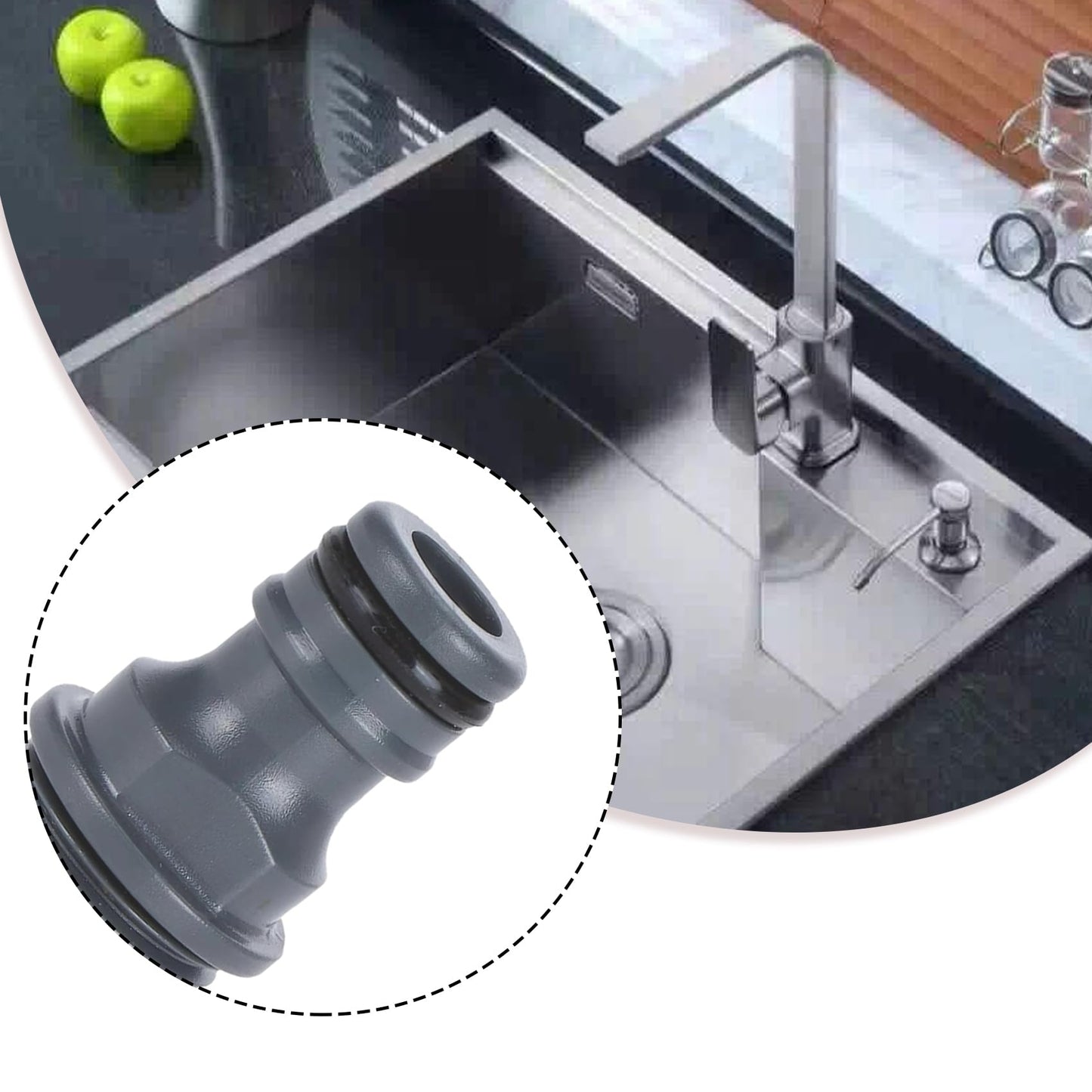 HAFRILY 4Pcs Hose Connector 3/4" Male Hose Connector and 1/2" Male Threaded Tap Connector Fittings for Garden Adapter Quick Connector